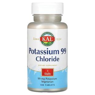 KAL,氯化钾，99 毫克，100 片