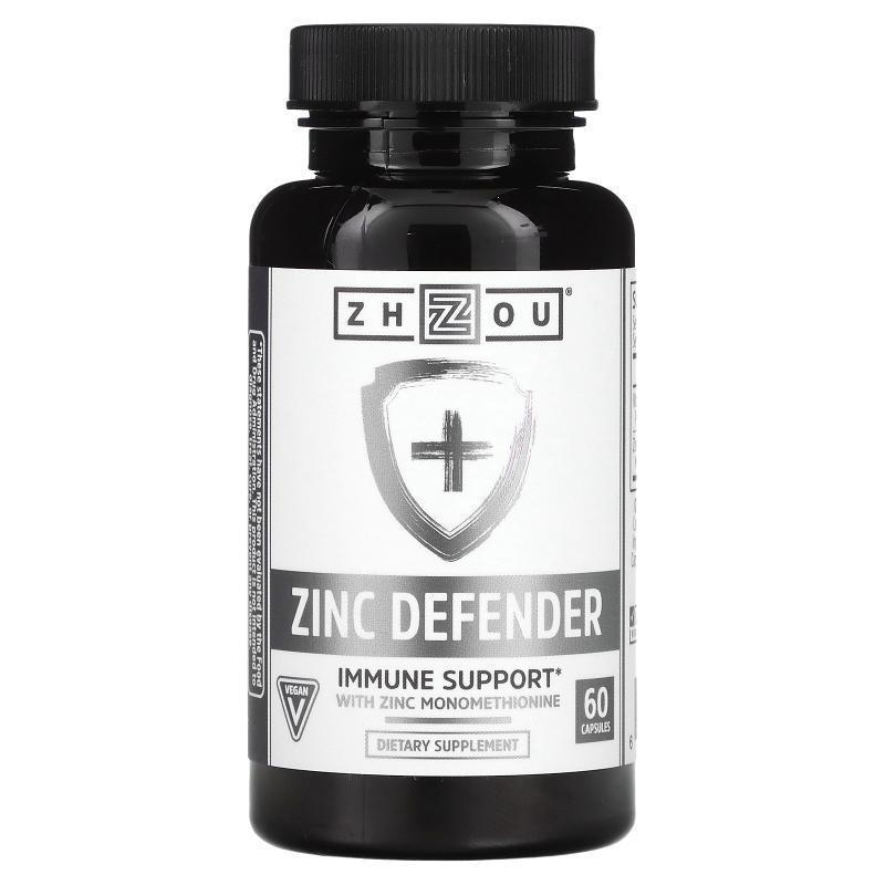 Zhou Nutrition,Zinc Defender，60 粒胶囊