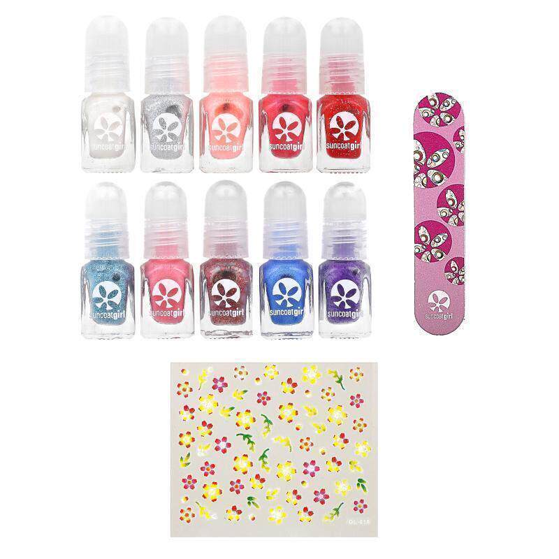 SuncoatGirl,水性指甲油套装，缤纷派对，10 瓶装