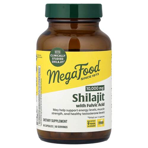 MegaFood,Shilajit With Fulvic Acid, 60 Capsules