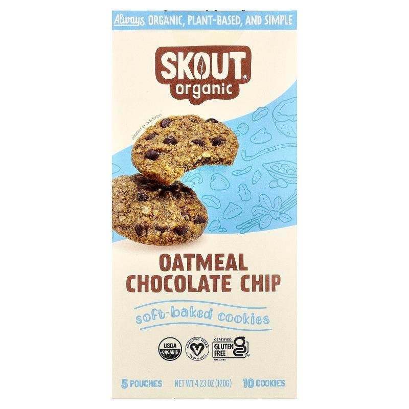 Skout Organic,Soft-Baked Cookies, Oatmeal Chocolate Chip, 5