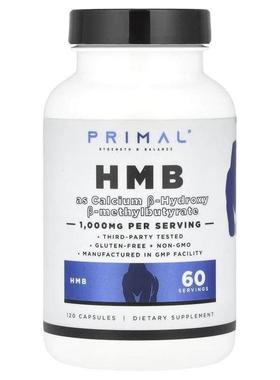 PrePrimal,HMB，1000 毫克，120 粒胶囊（每粒胶囊 500 毫克）