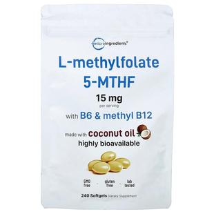 Micro Ingredients,L-Methylfolate, 240 Softgels