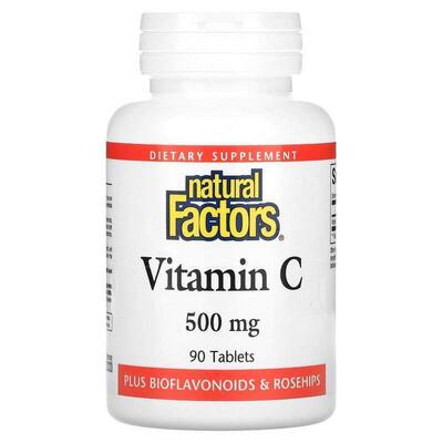 Natural Factors,Vitamin C, 500 mg, 90 Tablets