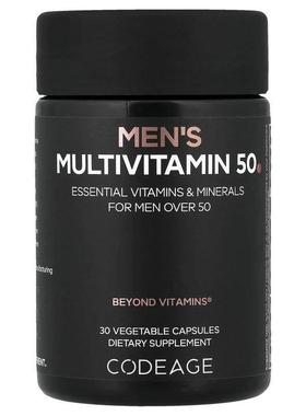 Codeage,Men's Multivitamin 50, 30 Vegetable Capsules