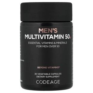 Codeage,Men's Multivitamin 50, 30 Vegetable Capsules