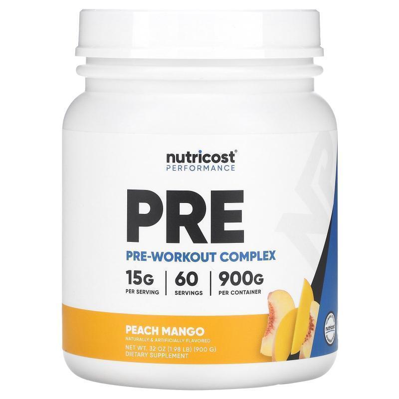 Nutricost,Performance, PRE, Pre-Workout Complex, Peach Mango