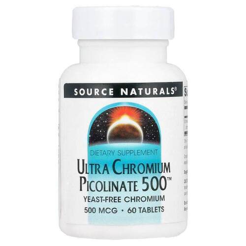 源美,Ultra Chromium Picolinate 500™, 500 mcg, 60 Tablets