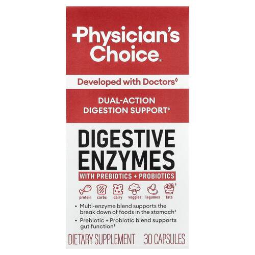 Physician's Choice,Digestive Enzymes With Prebiotic + Probio