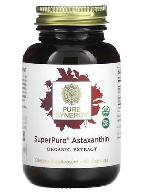 Pure Synergy,SuperPure 虾青素，有机提取物，60 粒胶囊