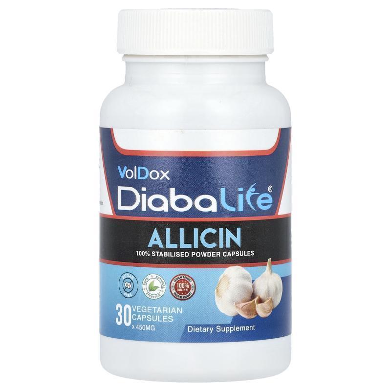 Allimax,Diabalife 大蒜素，500 毫克，30 粒素食胶囊