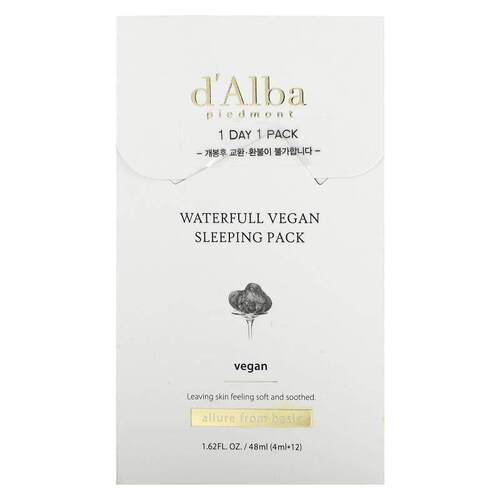d'Alba,全水全素包，12 包，每包 0.13 液量盎司（4 毫升）