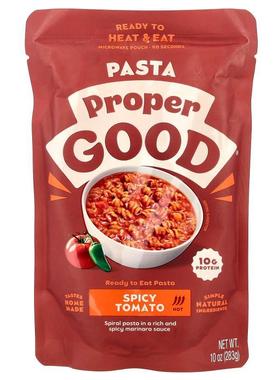 Proper Good, Inc,Ready to Eat Pasta, Spicy Tomato, Hot, 10 o
