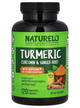 NATURELO,Turmeric Curcumin &amp;amp;amp;amp; Ginger Root