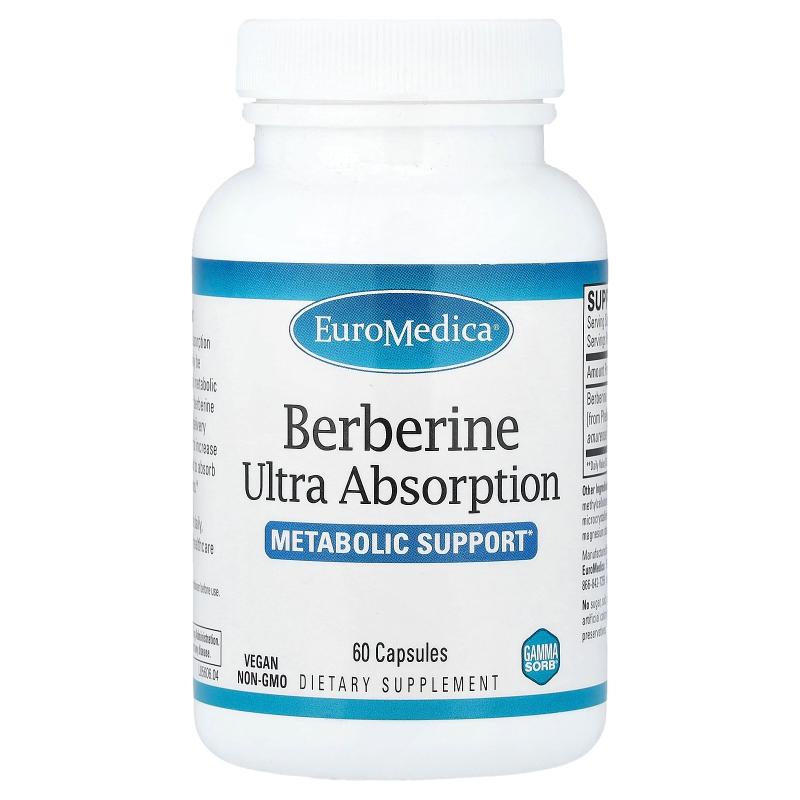 EuroMedica,Berberine Ultra Absorption, 60 Capsules