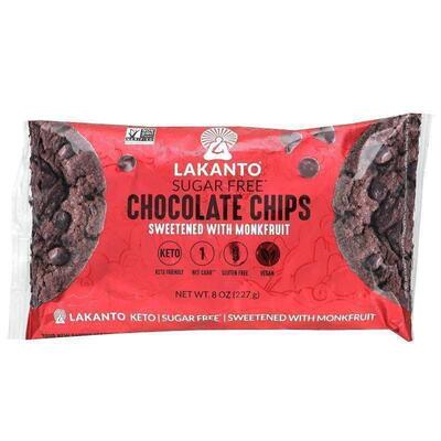 Lakanto,Chocolate Chips, Sugar Free, 8 oz (227 g)