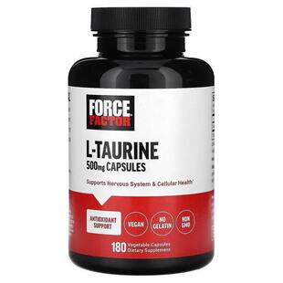 Force Factor,L-Taurine, 500 mg, 180 Vegetable Capsules