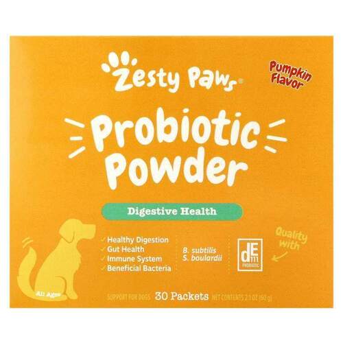 Zesty Paws,益生菌粉，狗狗专用，所有年龄段，南瓜味