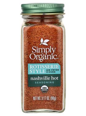 Simply Organic,Rotisserie Style Seasoning, Nashville Hot, 3.