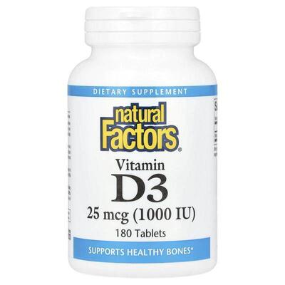 Natural Factors维生素 D3促进钙吸收骨骼健康神经系统健康