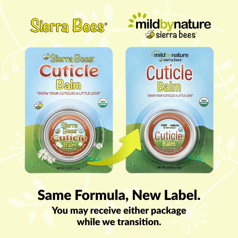 Mild By Nature,Sierra Bees™, Cuticle Care Balm, Geranium, Or