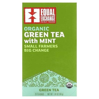 公平交易,Organic Jasmine Green, Green Tea, 20 Tea Bags, 1.41