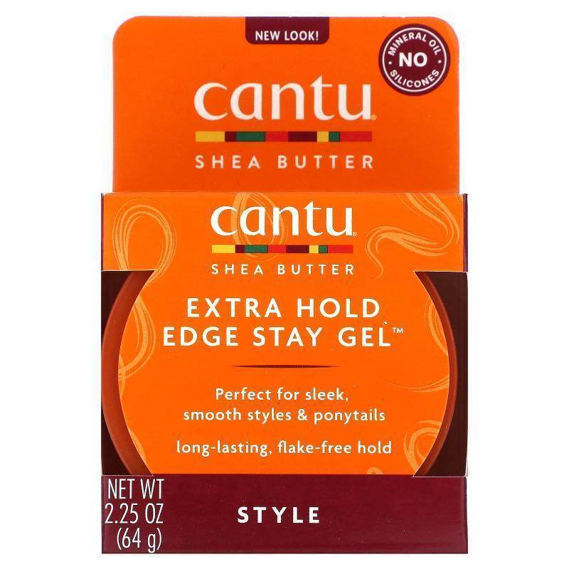 Cantu,天然秀发用乳木果油，特强型边缘保持发胶，2.25 盎司（64