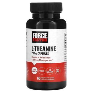 Force Factor,L-Theanine, Extra Strength , 200 mg , 60 Vegeta