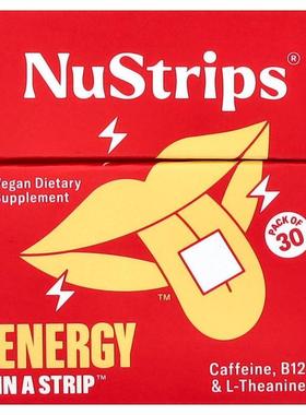 NuStrips,Energy In A Strip™, Cinnamon Vanilla, 30 Strips