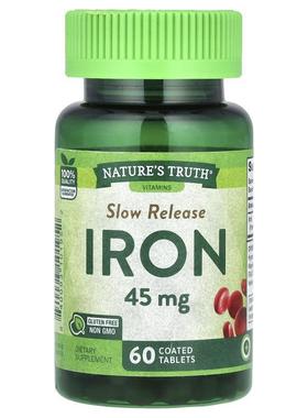 Nature's Truth,Iron, Slow Release, 45 mg, 60 Coated Tablets