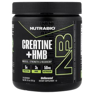 Nutrabio Labs,Creatine + HMB, Unflavored, 8.5 oz (243 g)