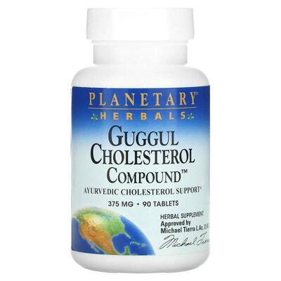 Planetary Herbals,印度香胶树胆固醇化合物，375毫克，90片