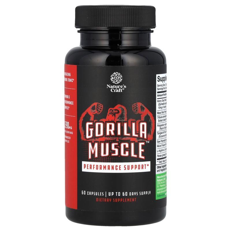 Natures Craft,Gorilla Muscle™, Performance Support, 60 Capsu