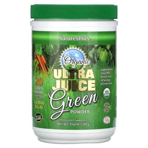 自然加,Organic Ultra Juice Green 粉，1.32 磅（600 克）