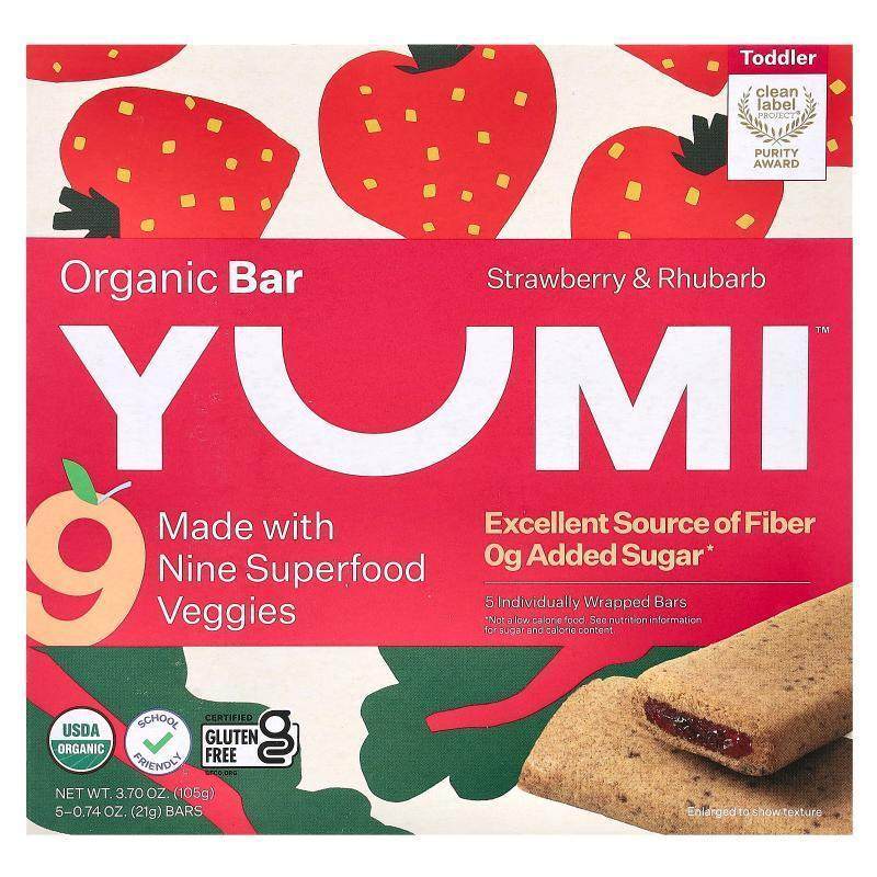 Yumi,Organic Bar, Toddler, Apple Cinnamon &amp;amp;amp;