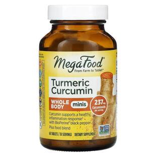 MegaFood,Tumeric Curcumin Whole Body Minis, 60 Tablets