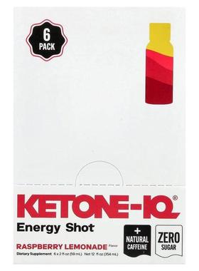Ketone-IQ,Energy Shot, Raspberry Lemonade, 6 Bottles, 2 fl o