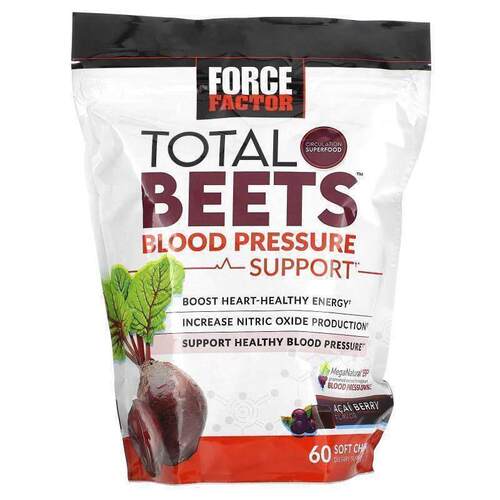 Force Factor,Total Beets 血压支持，巴西莓，60 片软咀嚼片