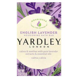 Yardley London,保湿沐浴皂,英国薰衣花草,4 盎司(113 克)