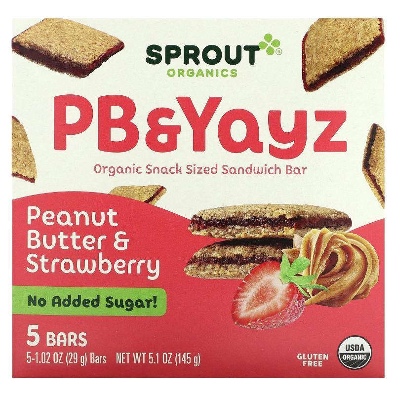 Sprout Organics,PB &amp;amp; Yayz，有机零食大小的三明治