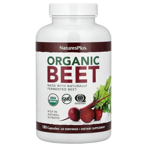NaturesPlus,Organic Beet, 180 Capsules (666 mg per Capsule)