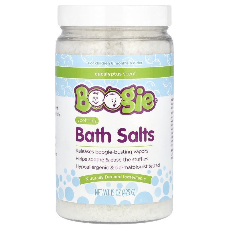 Boogie Wipes,Soothing Bath Salts, Eucalyptus, 15 oz (425 g)