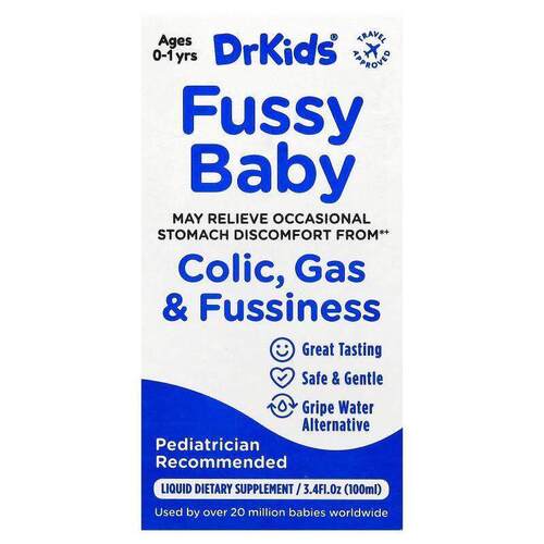 DrKids,Fussy Baby, Ages 0-1 Yrs, 3.4 fl oz (100 ml)