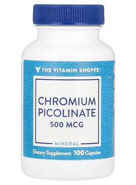 The Vitamin Shoppe,Chromium Picolinate, 500 mcg, 100 Capsule