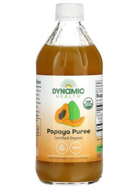 Dynamic Health,有机，番木瓜泥，16液量盎司（473毫升）