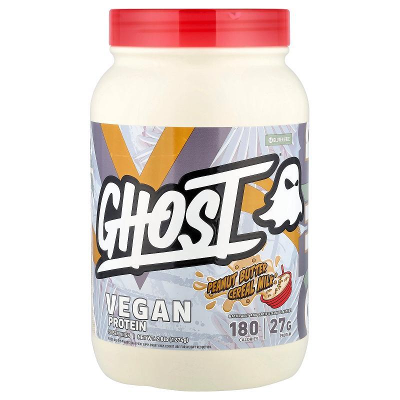 Ghost,纯素蛋白,花生酱谷物牛奶®,2.8磅(1274克)