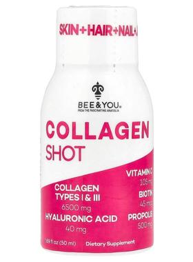 Bee&amp;amp;You,Collagen Shot，1.69 液量盎司（50 毫升）