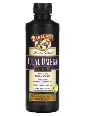 巴宁,Master Blend，总 Omega 补充剂 3 · 6 · 9，柠檬水，1/16