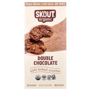 Skout Organic,Soft-Baked Cookies, Double Chocolate, 5 Pouche