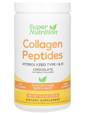 Super Nutrition,Collagen Peptides, Chocolate, 13.33 oz (378